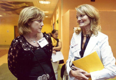 Karen Morgan (Left) and Sara Reges (Right) at Dedication